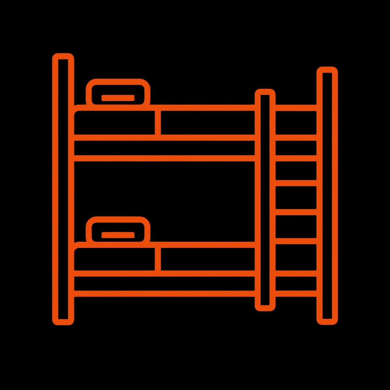 Bunk bed with two single beds
